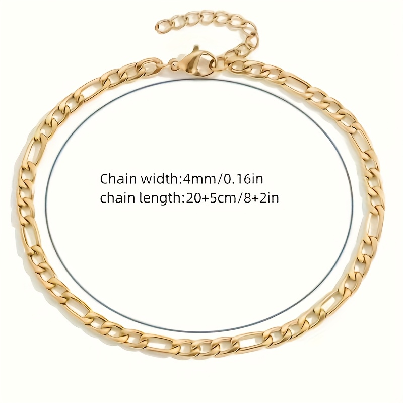 Women's Elegant Golden Stainless Steel Chain Anklet
